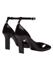Visuel 3 : Collection Courrèges Bordeaux | Sandale Peep Toe en vinyle noir| Boutique Parenthese