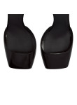 Visuel 4 : Collection Courrèges Bordeaux | Sandale Peep Toe en vinyle noir| Boutique Parenthese