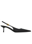 Visuel 1 : Collection Saint Laurent Bordeaux | Slingback Vendome en cuir noir| Boutique Parenthese