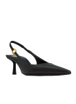 Visuel 3 : Collection Saint Laurent Bordeaux | Slingback Vendome en cuir noir| Boutique Parenthese