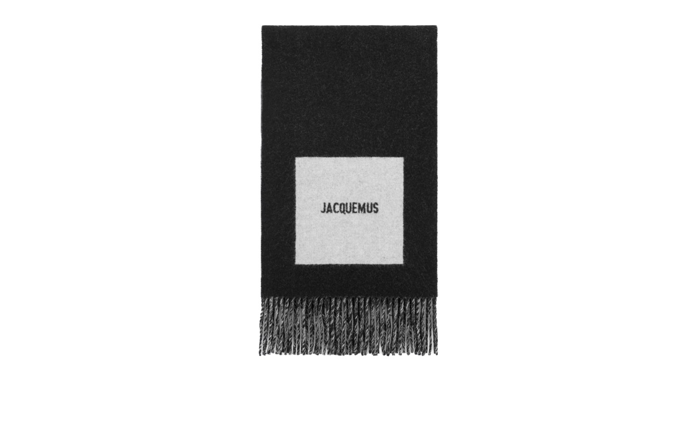 Visuel 1 : Collection Jacquemus Bordeaux | Echarpe Rond Carré Noir | Accessoires de Luxe Parenthese Bordeaux