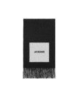 Visuel 1 : Collection Jacquemus Bordeaux | Echarpe Rond Carré Noir | Accessoires de Luxe Parenthese Bordeaux