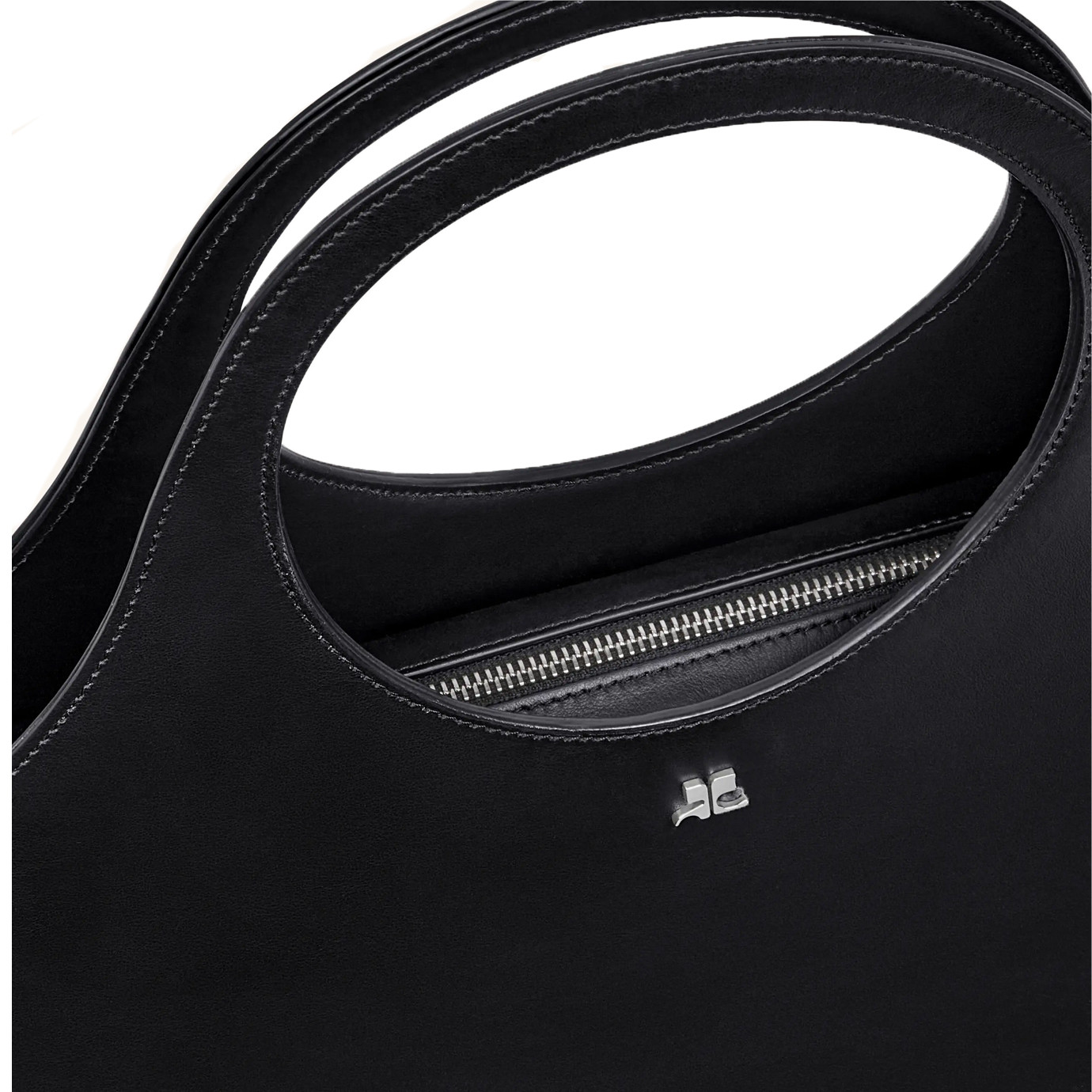 Visuel 3 : Courrèges | Sac Holy Day Large en cuir noir| Boutique Parenthese Bordeaux