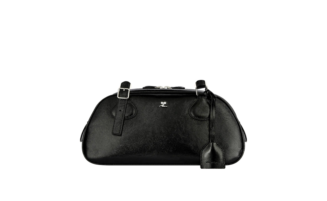 Visuel 1 : Courrèges | Sac Friday Medium en cuir noir| Boutique Parenthese Bordeaux