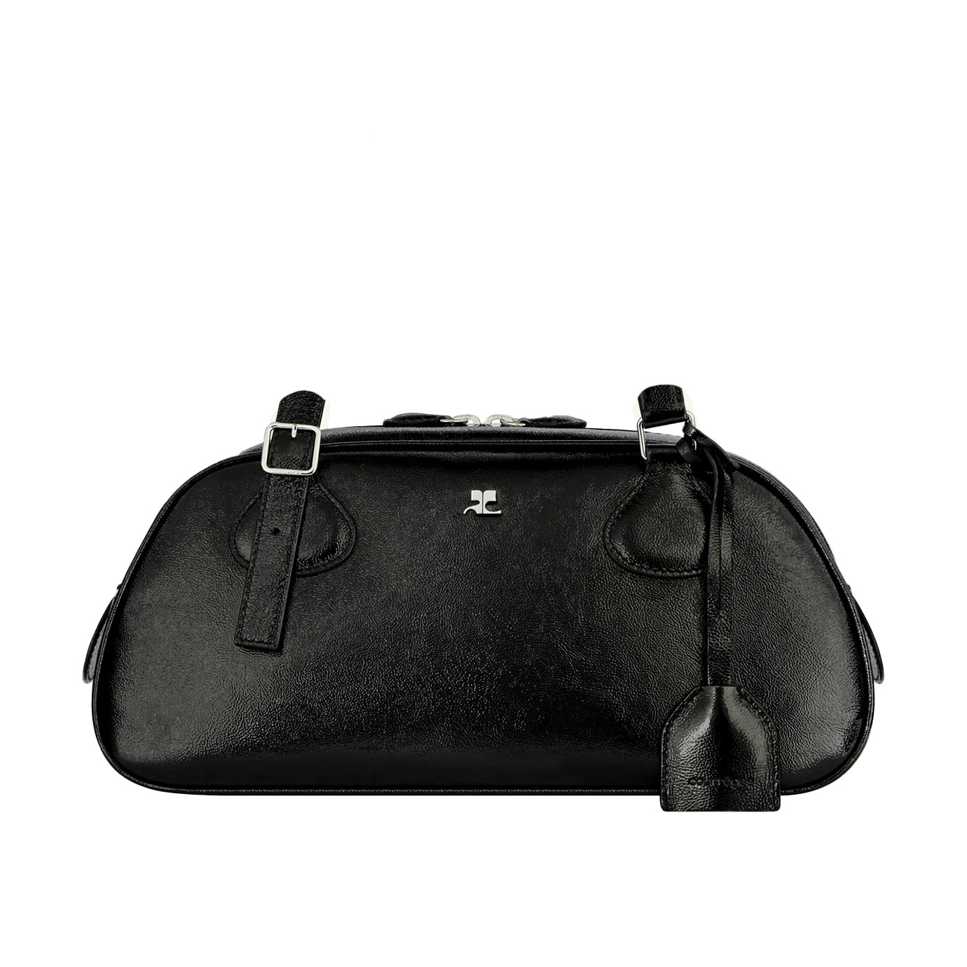 Visuel 1 : Courrèges | Sac Friday Medium en cuir noir| Boutique Parenthese Bordeaux