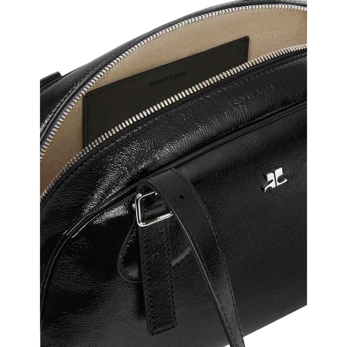 Visuel 4 : Courrèges | Sac Friday Medium en cuir noir| Boutique Parenthese Bordeaux