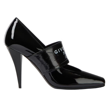 Visuel 2 : Givenchy | Escarpin Sliced Square en cuir noir vernis| Boutique Parenthese