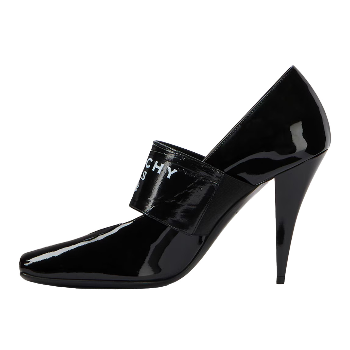 Visuel 3 : Givenchy | Escarpin Sliced Square en cuir noir vernis| Boutique Parenthese