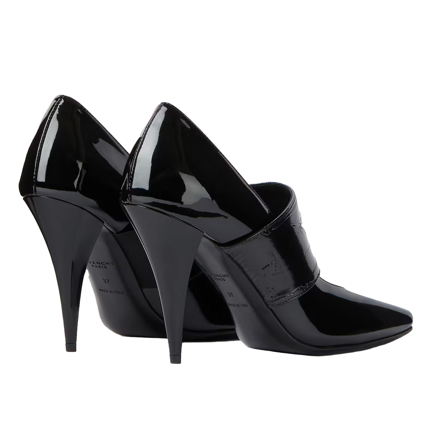 Visuel 4 : Givenchy | Escarpin Sliced Square en cuir noir vernis| Boutique Parenthese