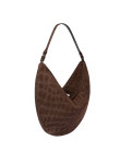 Visuel 2 : Collection Jacquemus| Le sac Ovalo en veau velours marron imprimé croco | Boutique Parenthese Bordeaux