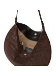 Visuel 4 : Collection Jacquemus| Le sac Ovalo en veau velours marron imprimé croco | Boutique Parenthese Bordeaux