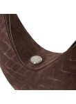 Visuel 5 : Collection Jacquemus| Le sac Ovalo en veau velours marron imprimé croco | Boutique Parenthese Bordeaux