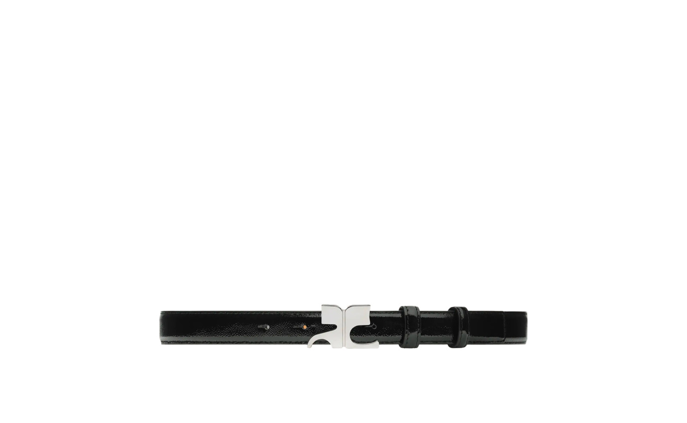 Visuel 1 : Collection Courrèges| Ceinture AC 25 en cuir noir et boucle argent| Boutique Parenthese Bordeaux