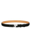 Visuel 2 : Collection Courrèges| Ceinture AC 25 en cuir noir et boucle argent| Boutique Parenthese Bordeaux