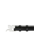 Visuel 3 : Collection Courrèges| Ceinture AC 25 en cuir noir et boucle argent| Boutique Parenthese Bordeaux