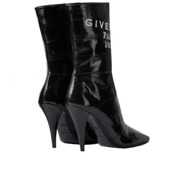 Visuel 3 : Collection Givenchy Bordeaux | Bottine Sliced en cuir noir| Boutique Parenthese