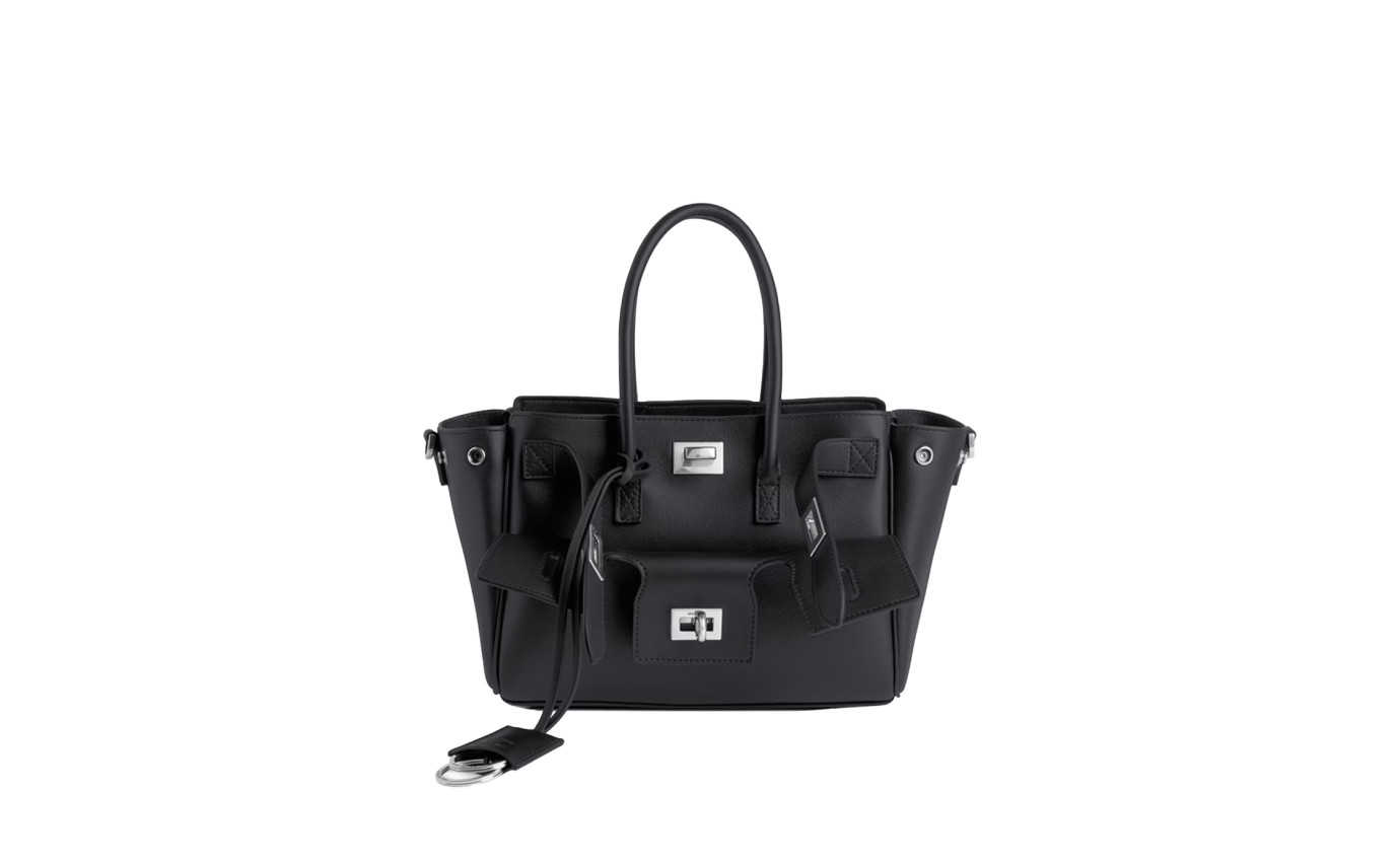 Visuel 1 : Collection Balenciaga Bordeaux | Sac Bel Air mini noir| Sac de Luxe Parenthese Bordeaux