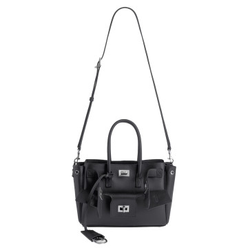 Visuel 4 : Collection Balenciaga Bordeaux | Sac Bel Air mini noir| Sac de Luxe Parenthese Bordeaux