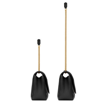 Visuel 4 : Saint Laurent Sac | Loulou medium en cuir noir et or | Boutique Parenthese