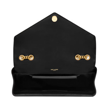 Visuel 5 : Saint Laurent Sac | Loulou medium en cuir noir et or | Boutique Parenthese
