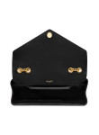Visuel 5 : Saint Laurent Sac | Loulou medium en cuir noir et or | Boutique Parenthese