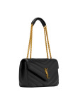 Visuel 6 : Saint Laurent Sac | Loulou medium en cuir noir et or | Boutique Parenthese