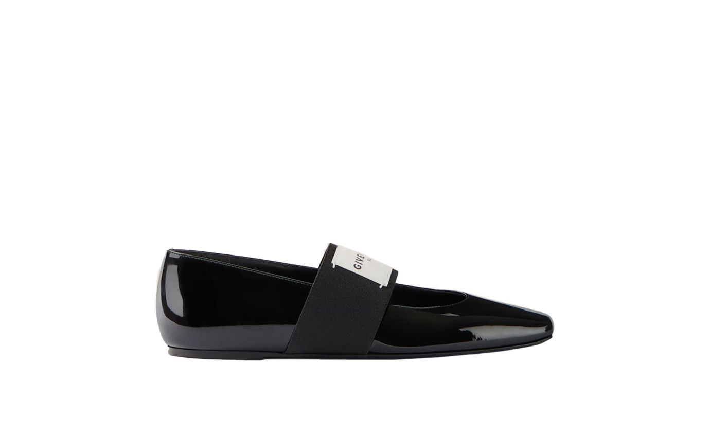 Visuel 1 : Collection Givenchy Bordeaux | Ballerine Sliced en cuir vernis| Boutique de luxe Bordeaux