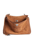 Visuel 1 : Collection Balenciaga|Sac Rodeo Medium en veau velours camel| Boutique Parenthese Bordeaux