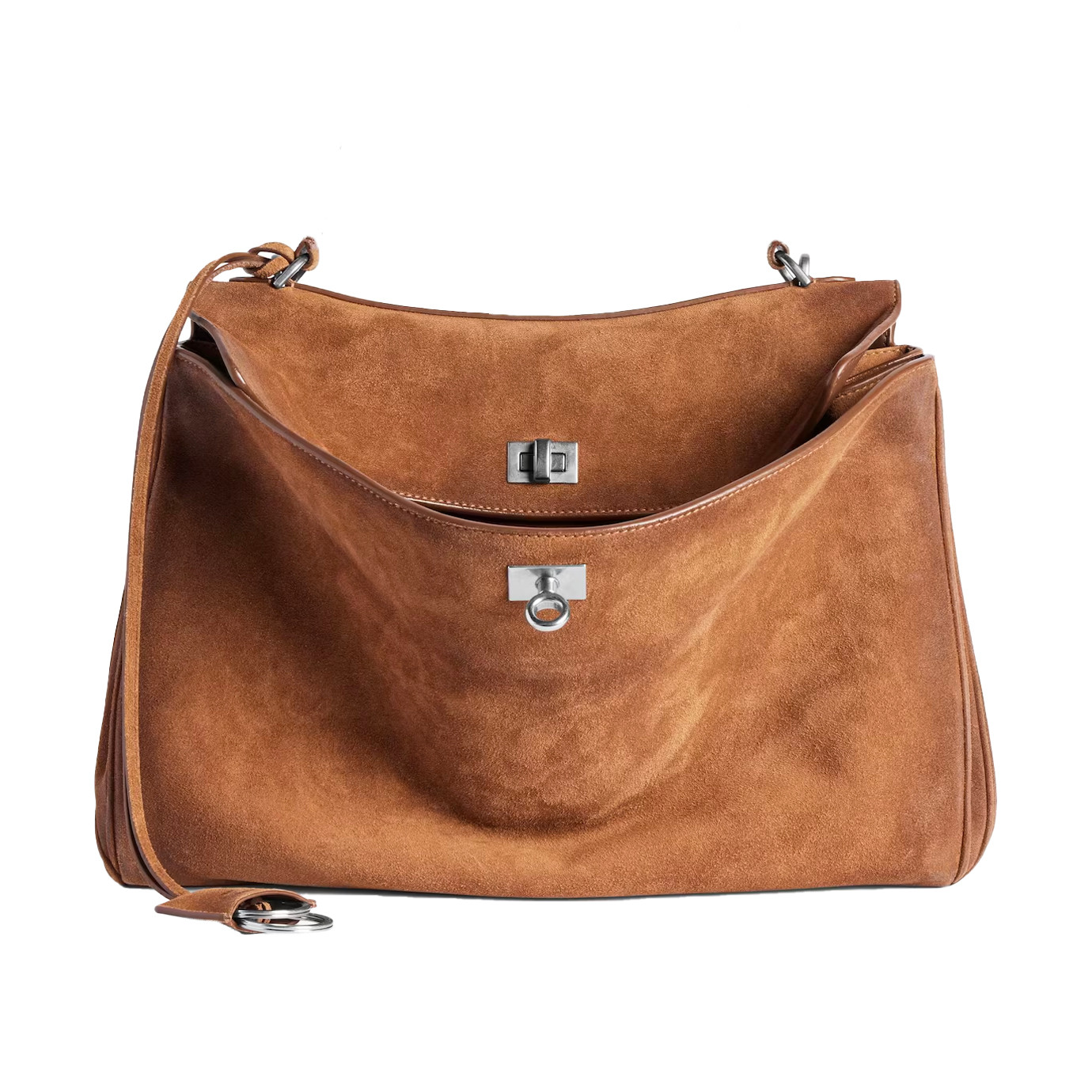 Visuel 1 : Collection Balenciaga|Sac Rodeo Medium en veau velours camel| Boutique Parenthese Bordeaux
