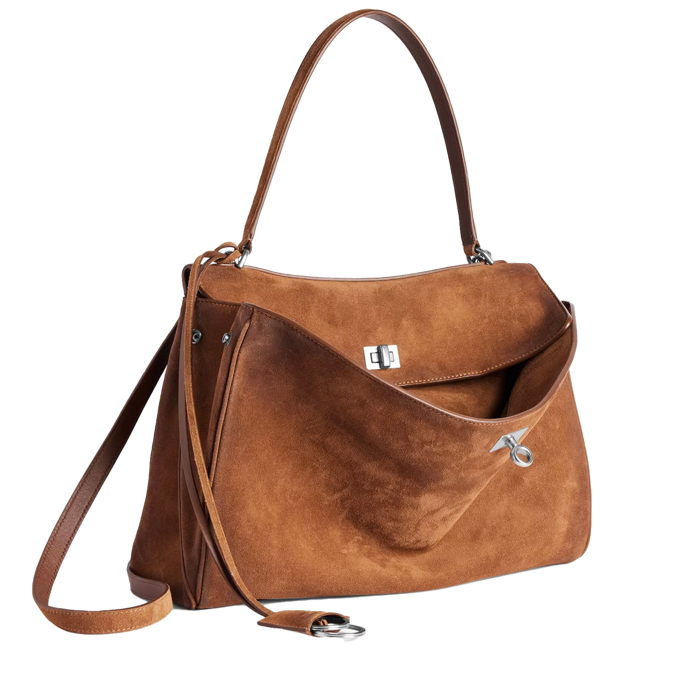 Visuel 3 : Collection Balenciaga|Sac Rodeo Medium en veau velours camel| Boutique Parenthese Bordeaux