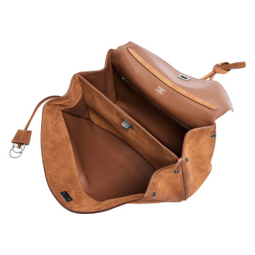 Visuel 5 : Collection Balenciaga|Sac Rodeo Medium en veau velours camel| Boutique Parenthese Bordeaux