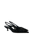 Visuel 2 : Collection René Caovilla Bordeaux | Escarpin Trifora Noir| Boutique de chaussures de Luxe pour femme