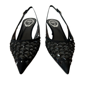 Visuel 3 : Collection René Caovilla Bordeaux | Escarpin Trifora Noir| Boutique de chaussures de Luxe pour femme