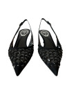 Visuel 3 : Collection René Caovilla Bordeaux | Escarpin Trifora Noir| Boutique de chaussures de Luxe pour femme