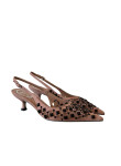 Visuel 2 : Collection René Caovilla Bordeaux | Escarpin Trifora camel| Boutique de chaussures de Luxe pour femme