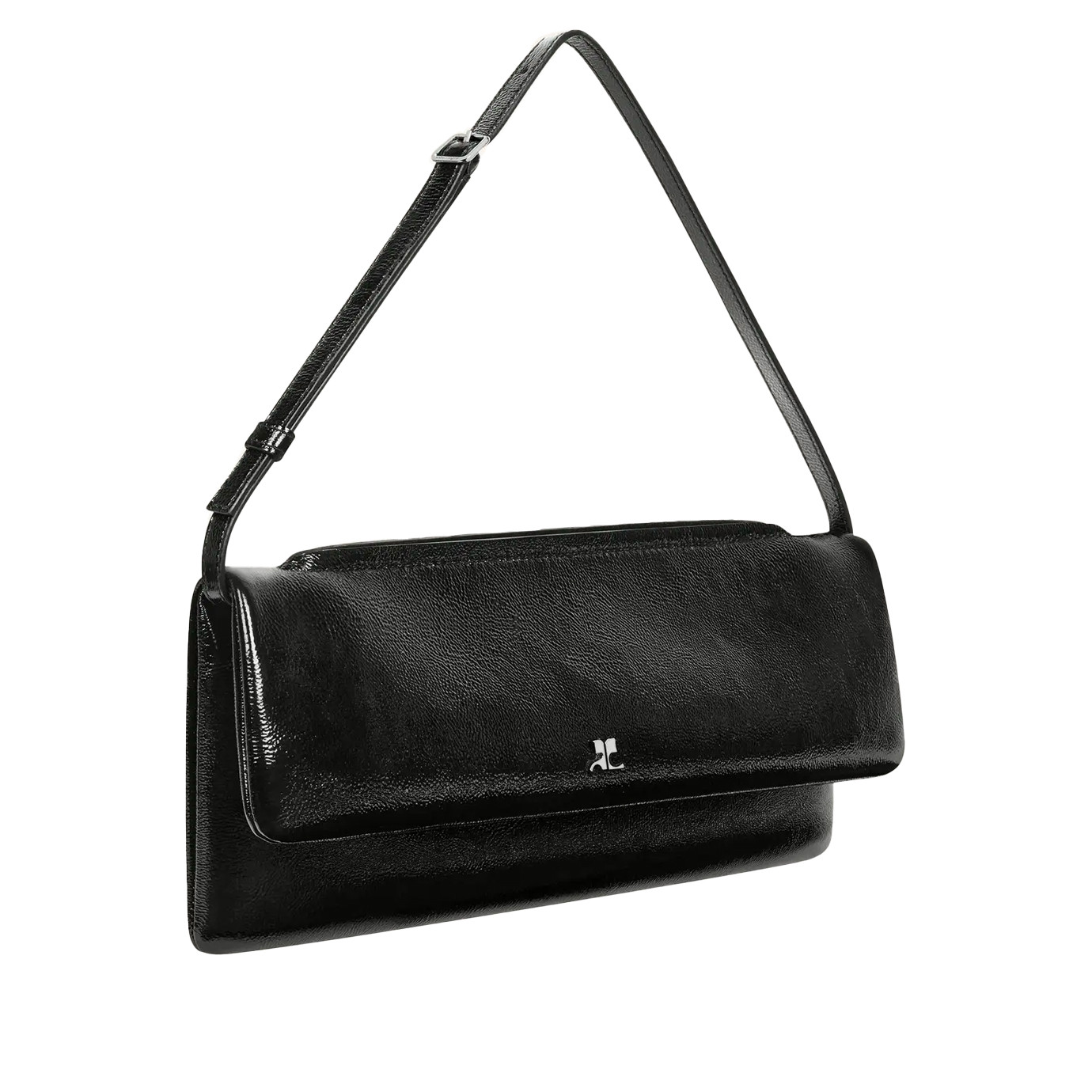 Visuel 3 : Courrèges | Pochette Cuff en cuir naplack noir| Boutique Parenthese Bordeaux