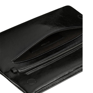 Visuel 5 : Courrèges | Pochette Cuff en cuir naplack noir| Boutique Parenthese Bordeaux