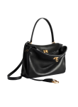 Visuel 3 : Collection Balenciaga Bordeaux | Sac Rodeo small en cuir noir|  Sac de Luxe Parenthese Bordeaux