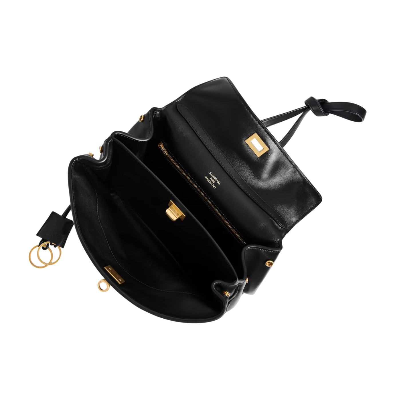 Visuel 6 : Collection Balenciaga Bordeaux | Sac Rodeo small en cuir noir|  Sac de Luxe Parenthese Bordeaux