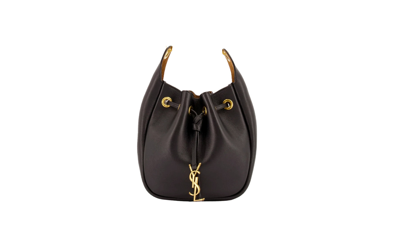 Visuel 1 : Collection Saint Laurent Bordeaux | Sac Supple Bucket en cuir marron| Parenthese Bordeaux