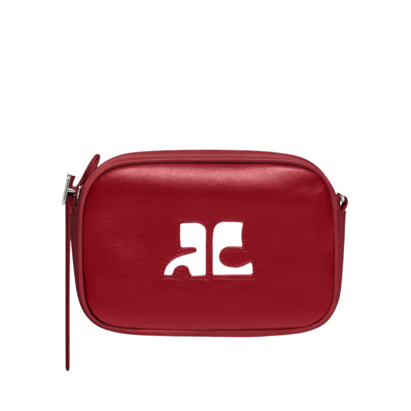 Visuel 1 : Courrèges | Sac camera reedition en cuir groseille| Boutique Parenthese Bordeaux