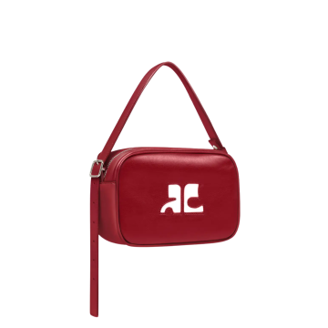 Visuel 3 : Courrèges | Sac camera reedition en cuir groseille| Boutique Parenthese Bordeaux
