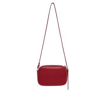 Visuel 4 : Courrèges | Sac camera reedition en cuir groseille| Boutique Parenthese Bordeaux