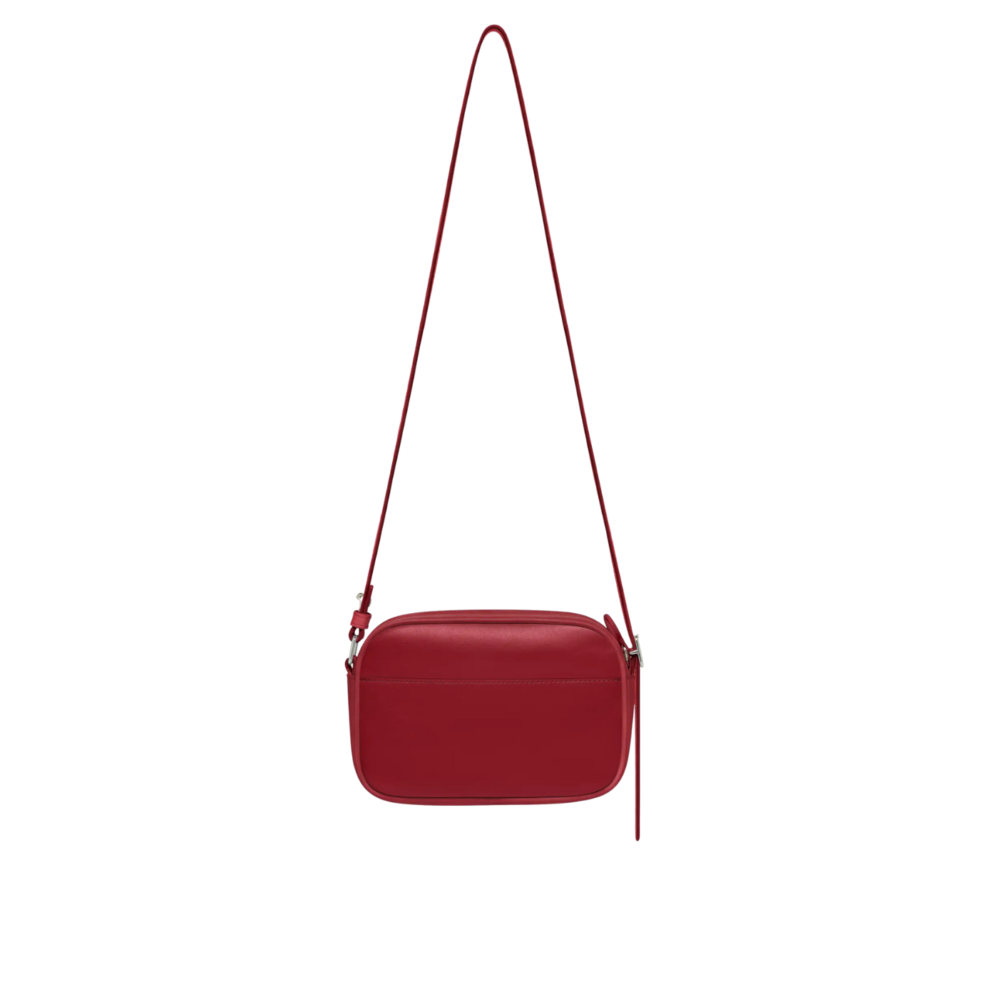 Visuel 4 : Courrèges | Sac camera reedition en cuir groseille| Boutique Parenthese Bordeaux