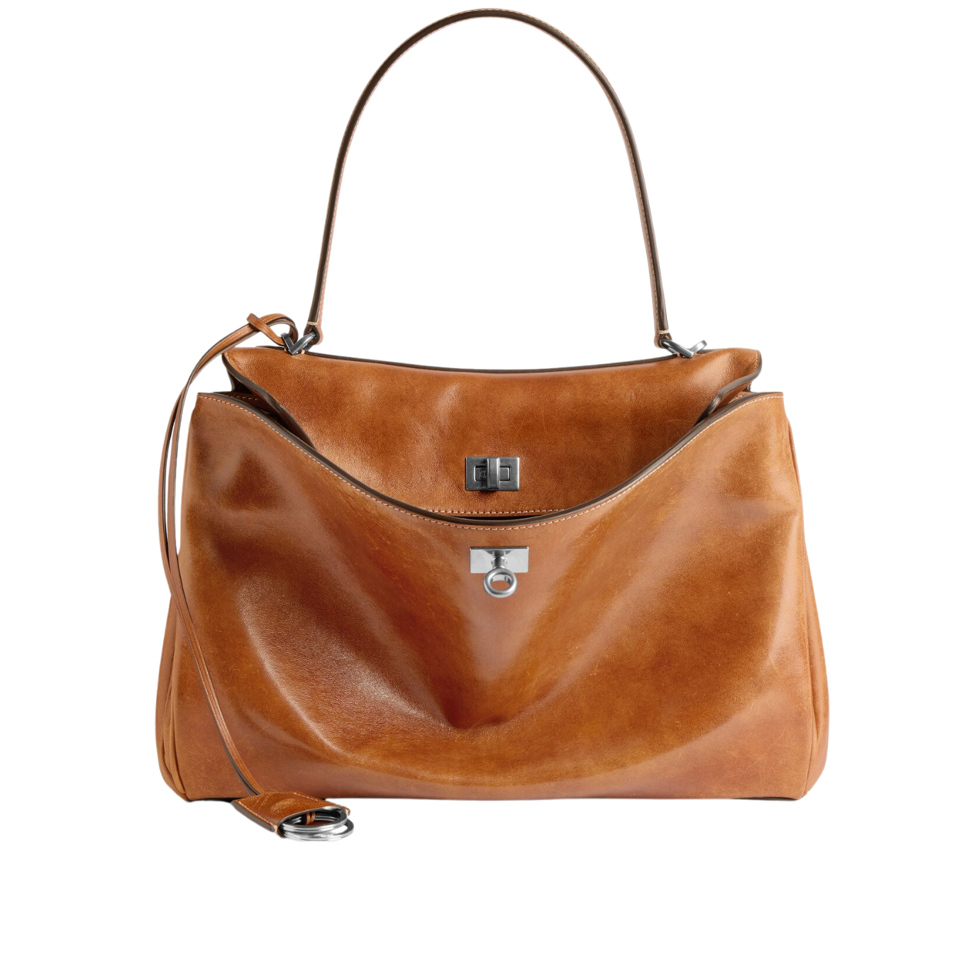 Visuel 2 : Collection Balenciaga|Sac Rodeo Medium en cuir beige cow-boy| Boutique Parenthese Bordeaux