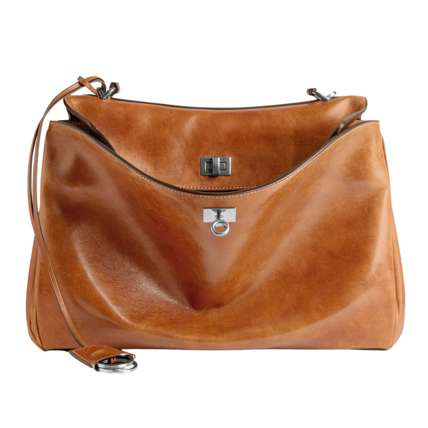 Visuel 1 : Collection Balenciaga|Sac Rodeo Medium en cuir beige cow-boy| Boutique Parenthese Bordeaux