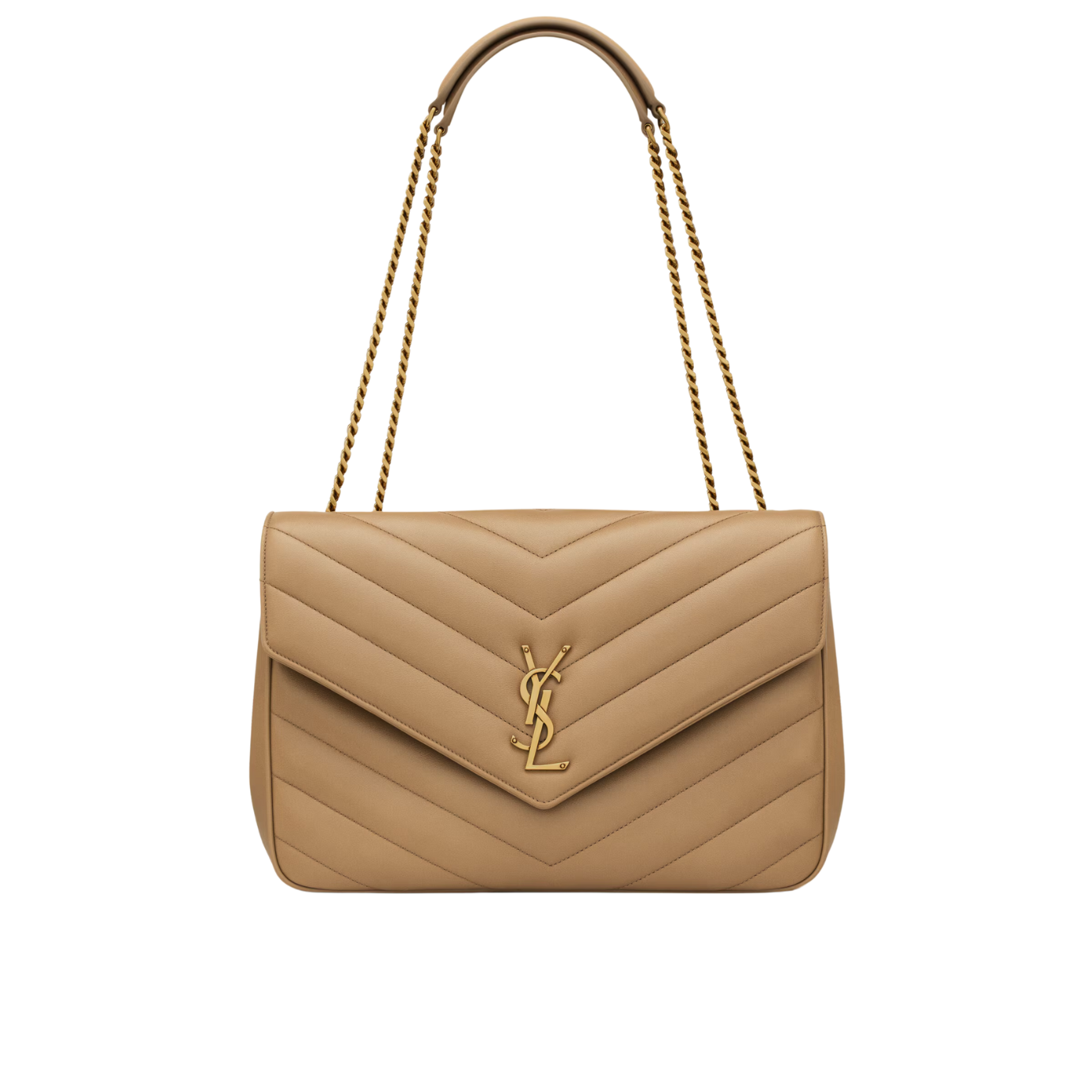 Visuel 2 : Saint Laurent Sac | Loulou large en cuir natural tan | Boutique Parenthese