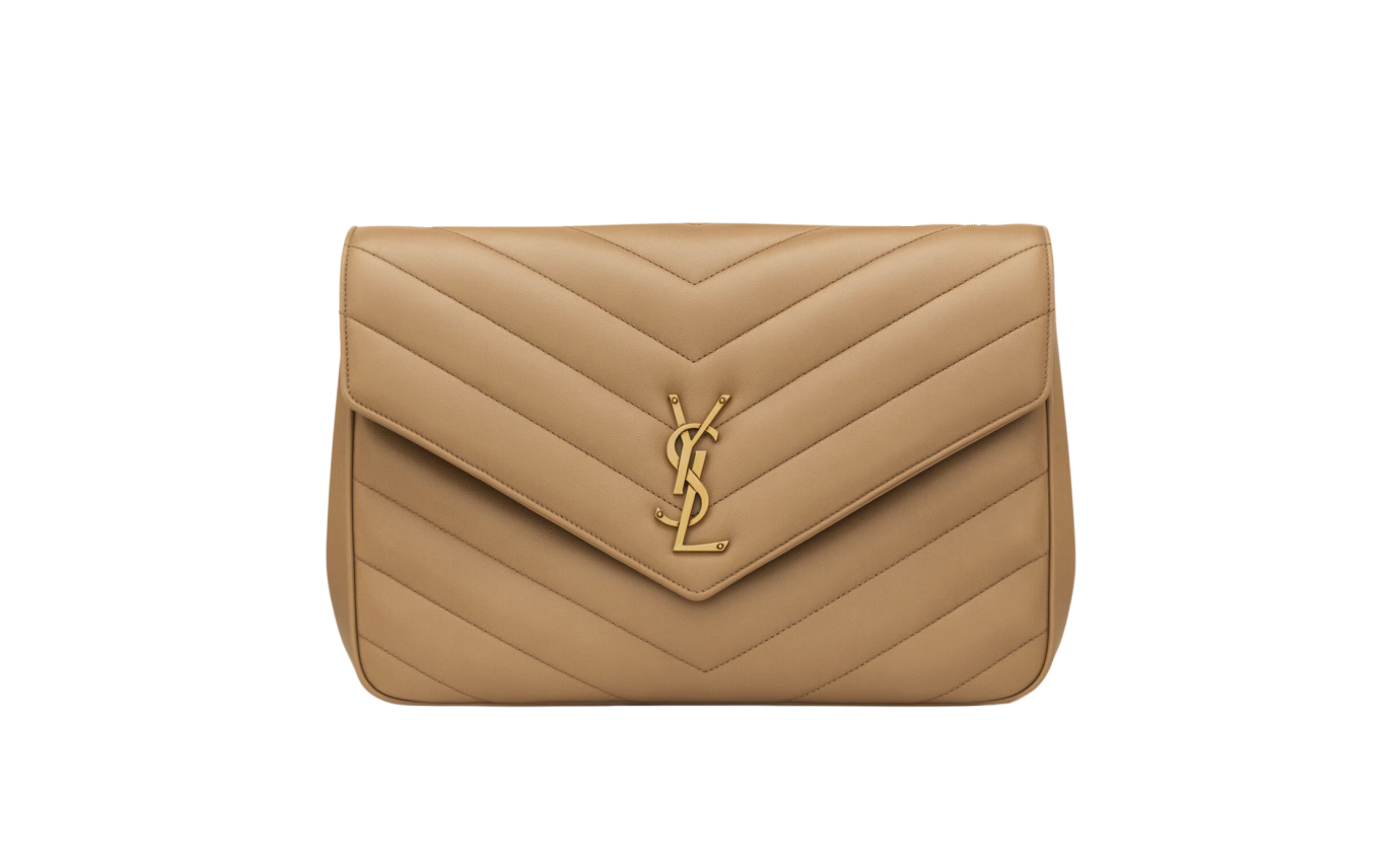 Visuel 1 : Saint Laurent Sac | Loulou large en cuir natural tan | Boutique Parenthese