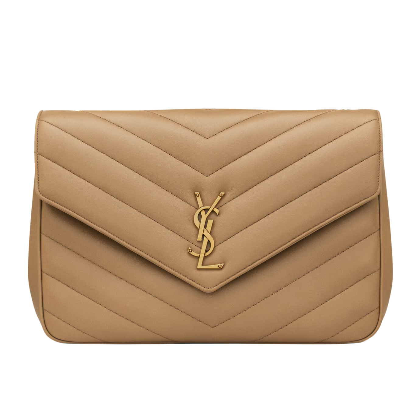 Visuel 1 : Saint Laurent Sac | Loulou large en cuir natural tan | Boutique Parenthese