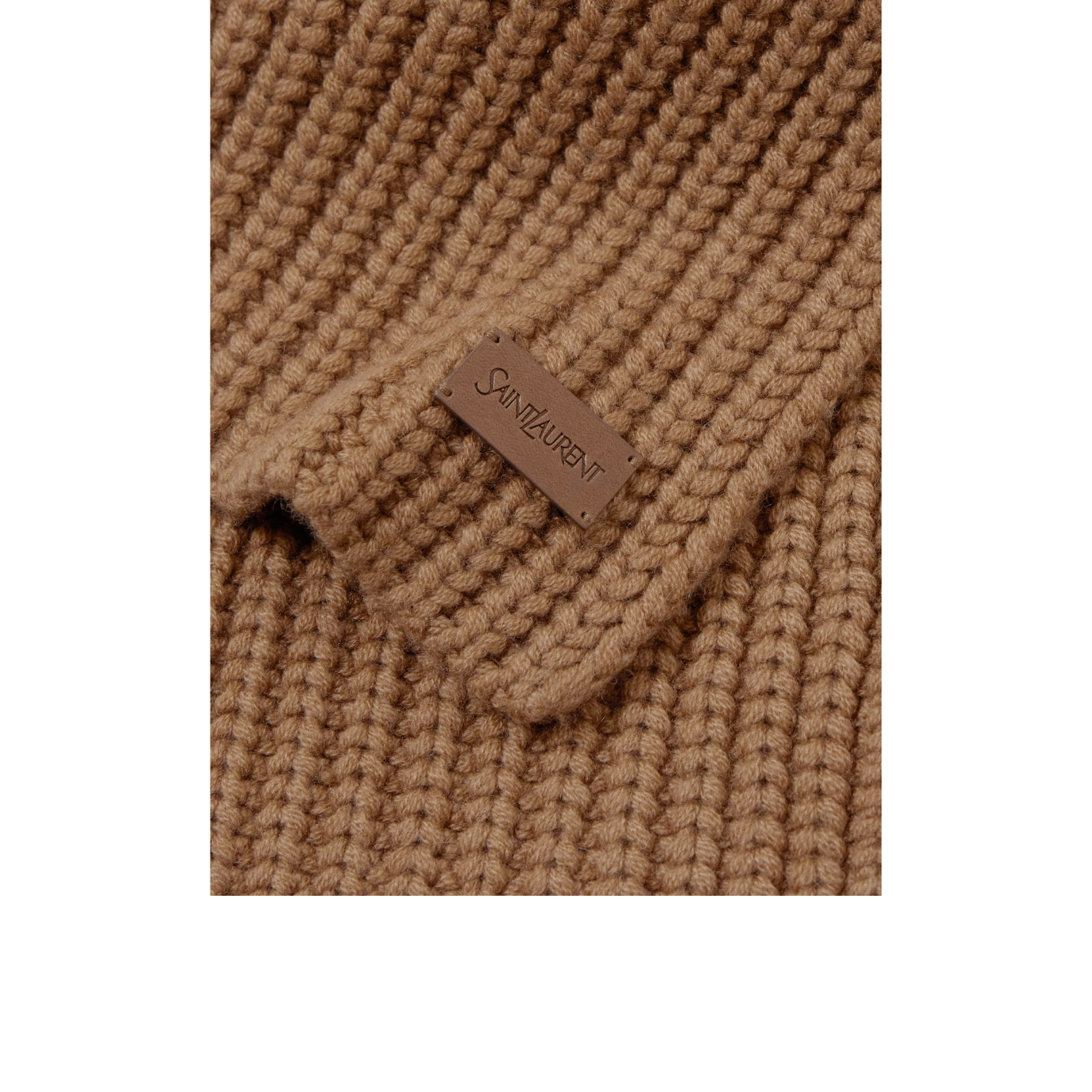Visuel 2 : Saint Laurent | Écharpe en maille marron| Boutique Parenthese Bordeaux
